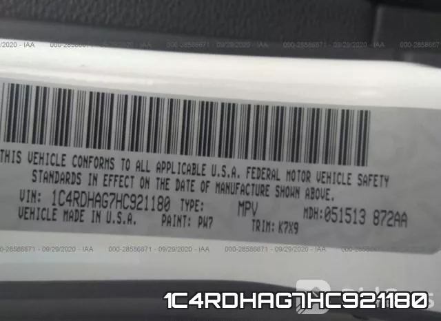 1C4RDHAG7HC921180 фото 10