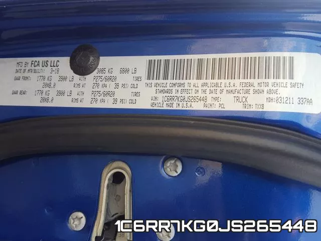 1C6RR7KG0JS265448 фото 2
