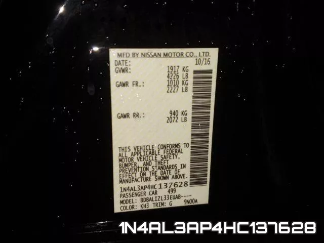 1N4AL3AP4HC137628 фото 2