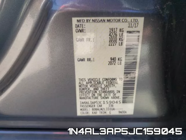 1N4AL3AP5JC159045 фото 2