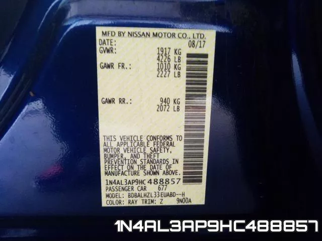 1N4AL3AP9HC488857 фото 2