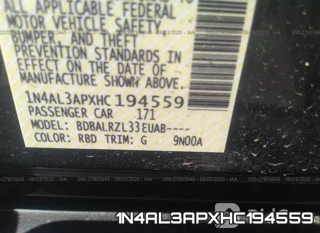 1N4AL3APXHC194559 фото 10