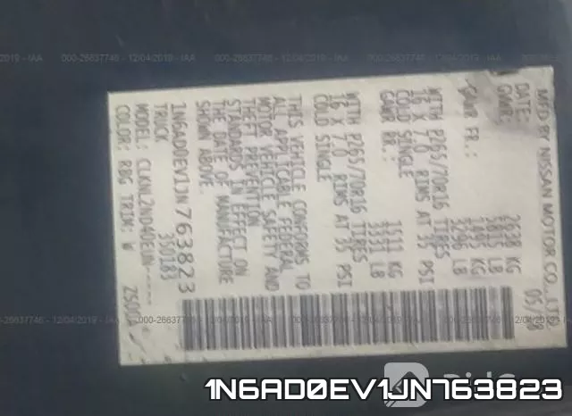 1N6AD0EV1JN763823 фото 10