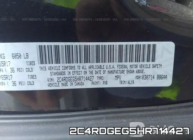 2C4RDGEG5HR714427 фото 10
