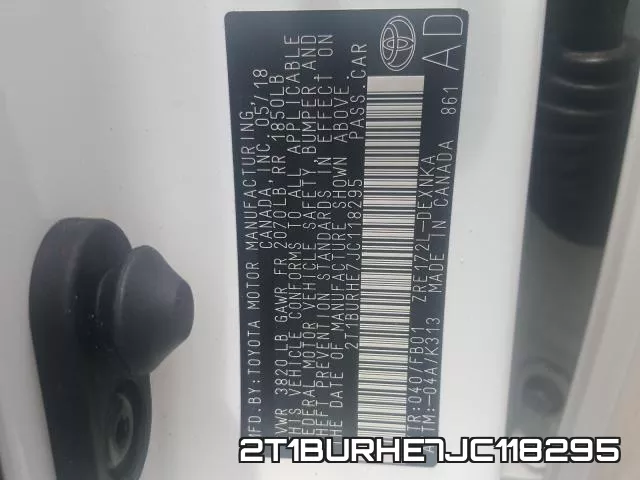2T1BURHE7JC118295 фото 2