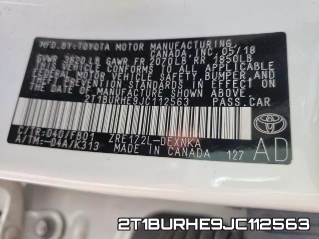 2T1BURHE9JC112563 фото 2
