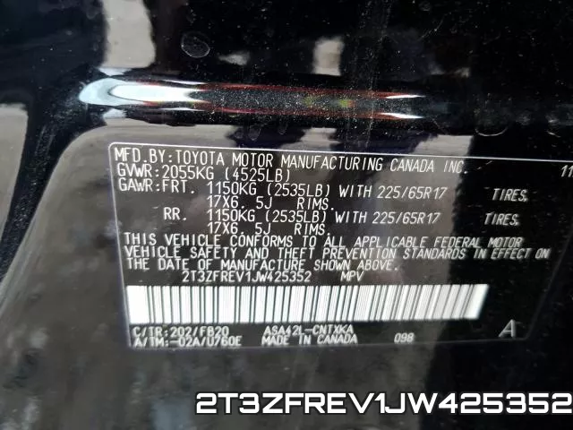 2T3ZFREV1JW425352 фото 2