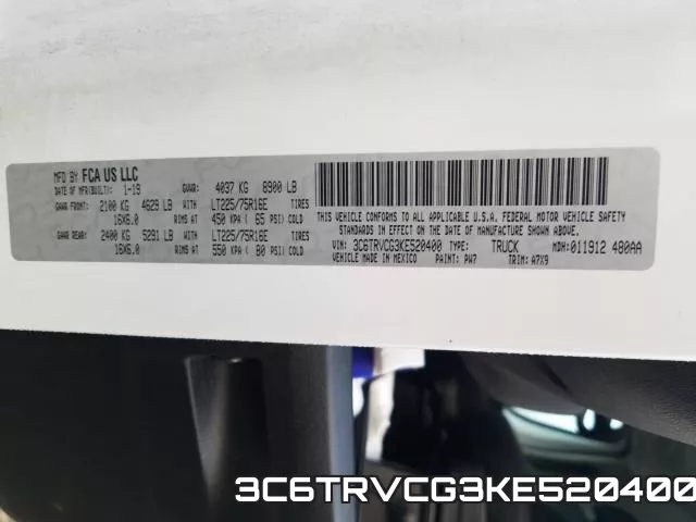 3C6TRVCG3KE520400 фото 2