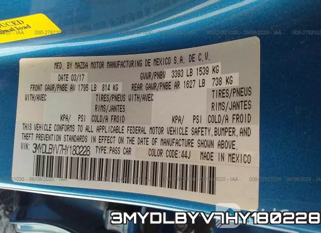 3MYDLBYV7HY180228 фото 10