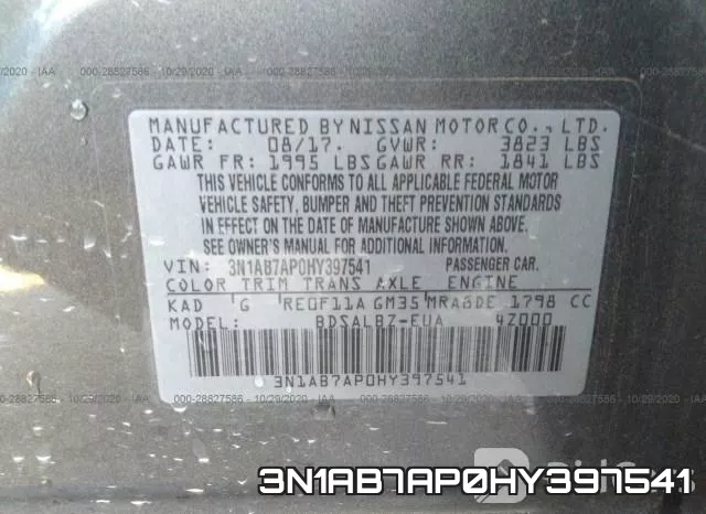 3N1AB7AP0HY397541 фото 10