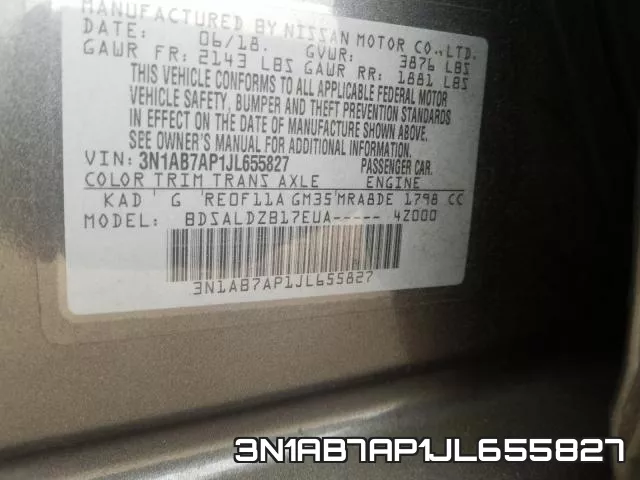 3N1AB7AP1JL655827 фото 2