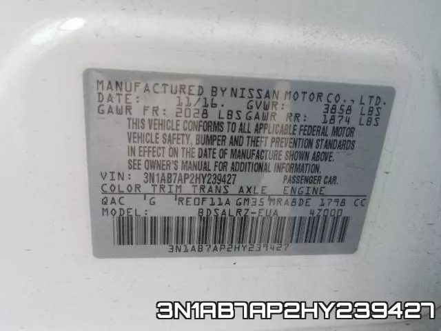 3N1AB7AP2HY239427 фото 2