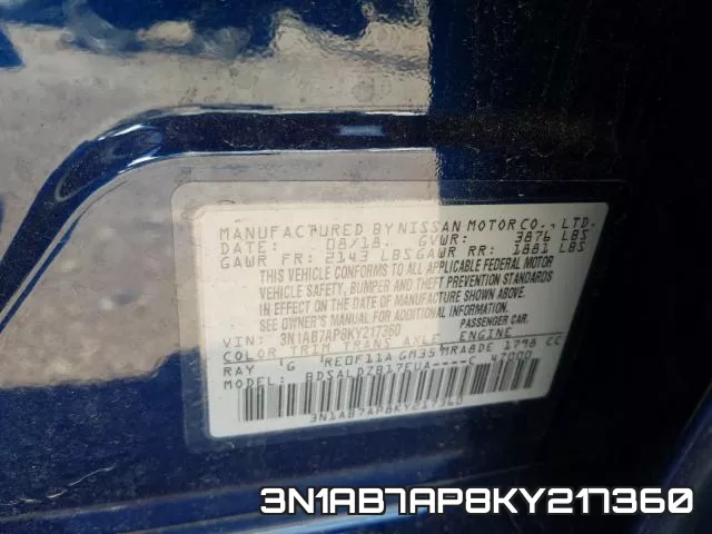 3N1AB7AP8KY217360 фото 2