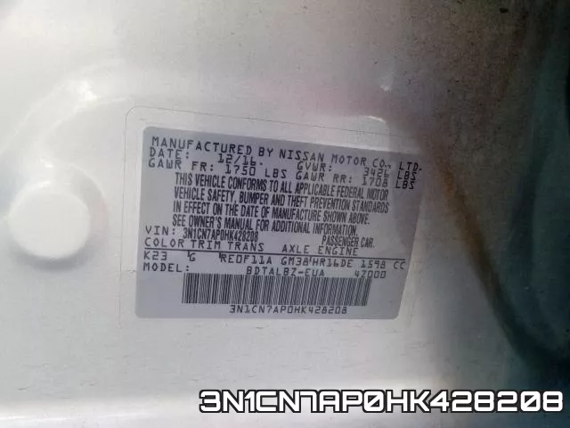 3N1CN7AP0HK428208 фото 2