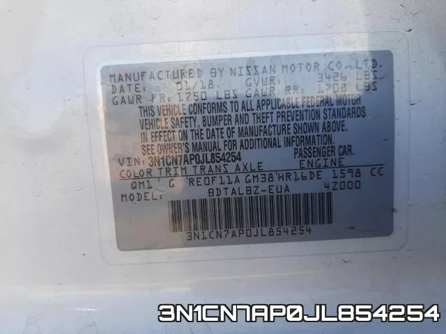 3N1CN7AP0JL854254 фото 2