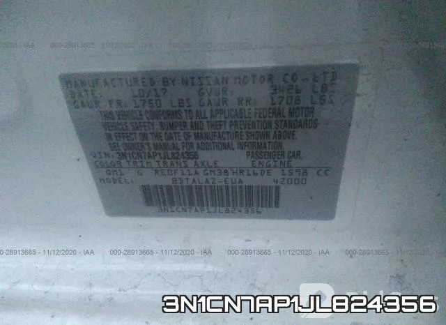 3N1CN7AP1JL824356 фото 10