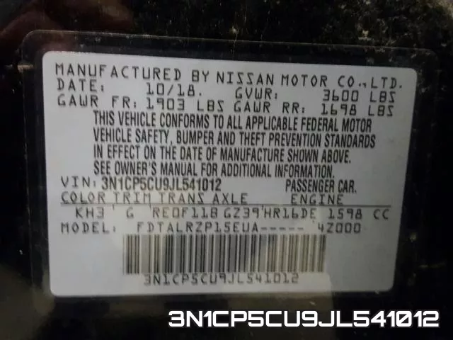 3N1CP5CU9JL541012 фото 2