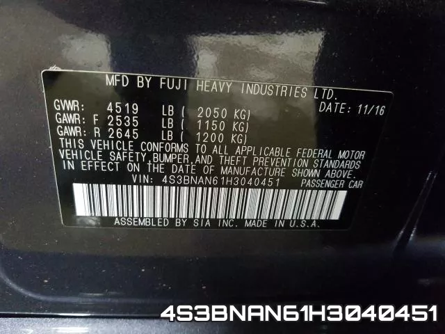 4S3BNAN61H3040451 фото 2