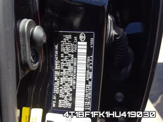4T1BF1FK1HU419030 фото 2