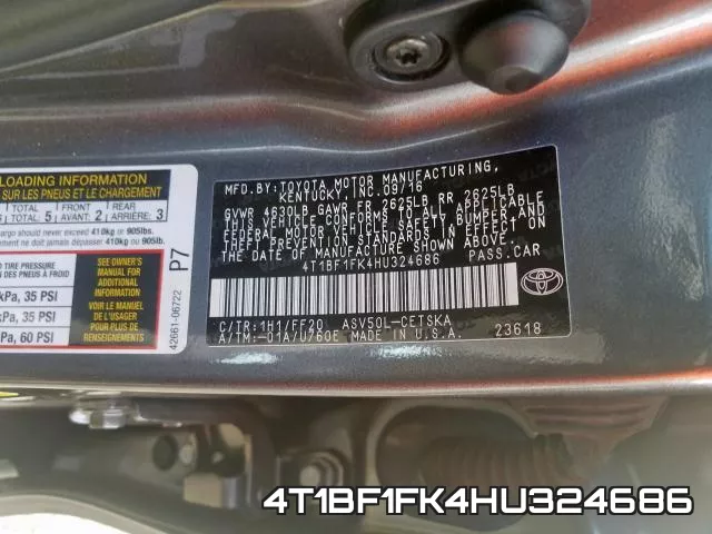 4T1BF1FK4HU324686 фото 2