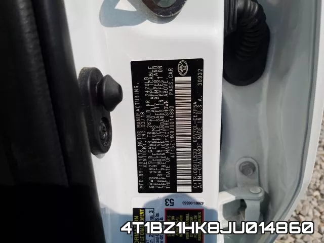 4T1BZ1HK8JU014860 фото 2