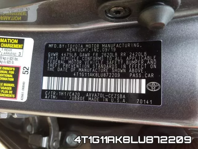 4T1G11AK8LU872209 фото 2