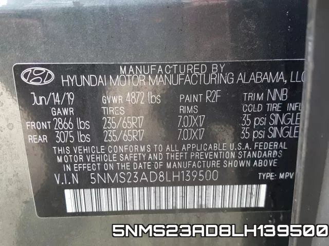 5NMS23AD8LH139500 фото 2