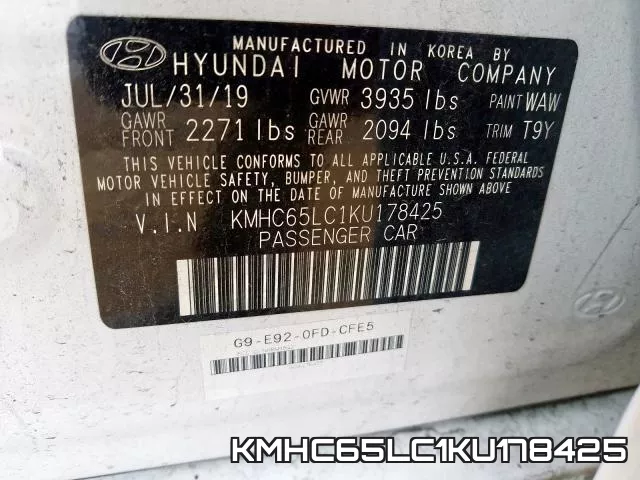 KMHC65LC1KU178425 фото 2
