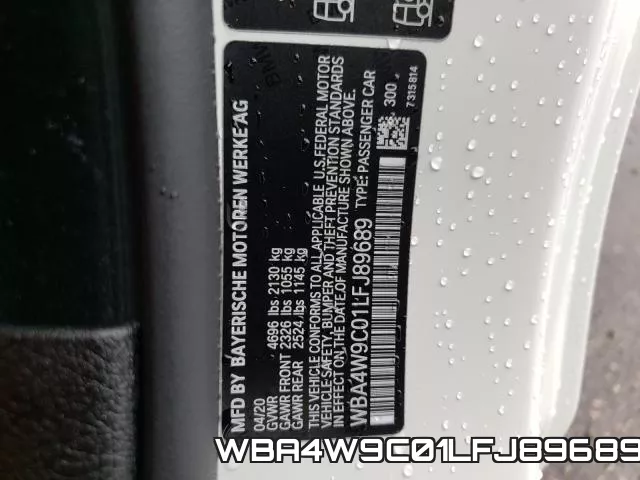WBA4W9C01LFJ89689 фото 2
