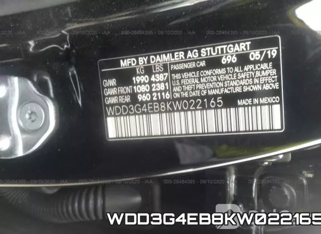 WDD3G4EB8KW022165 фото 10