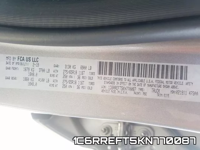 1C6RREFT5KN770087 фото 2