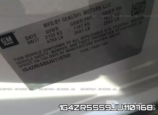 1G4ZR5SS9JU110768 фото 10