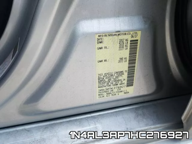 1N4AL3AP7HC276927 фото 2