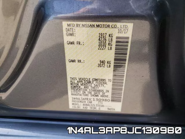 1N4AL3AP8JC130980 фото 2