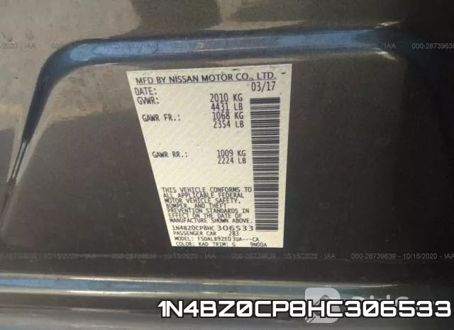 1N4BZ0CP8HC306533 фото 10