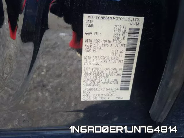 1N6AD0ER1JN764814 фото 2