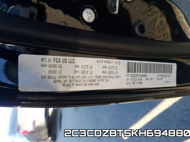 2C3CDZBT5KH694880 фото 2