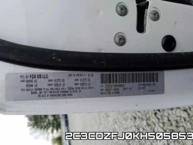 2C3CDZFJ0KH505853 фото 2