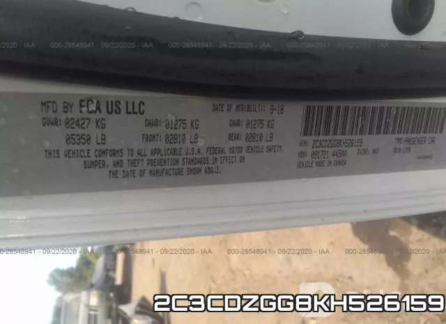 2C3CDZGG8KH526159 фото 10