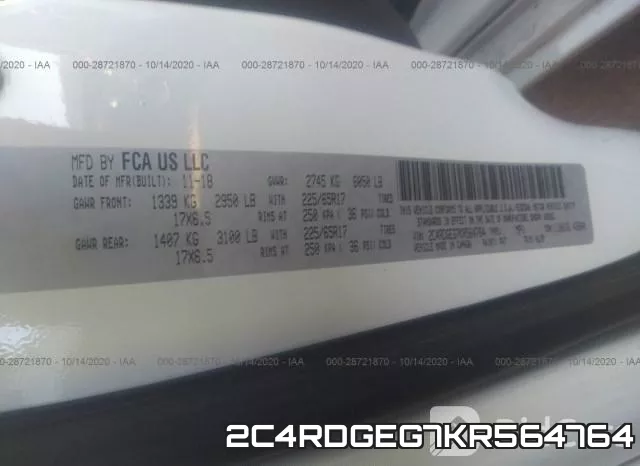 2C4RDGEG7KR564764 фото 10