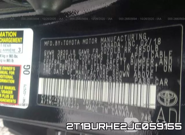 2T1BURHE2JC059155 фото 10