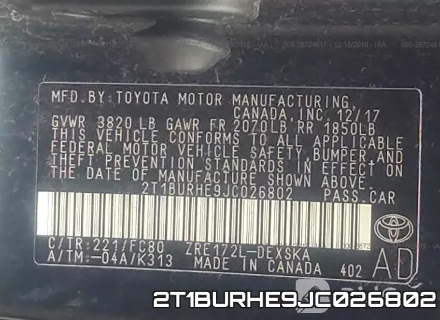 2T1BURHE9JC026802 фото 10