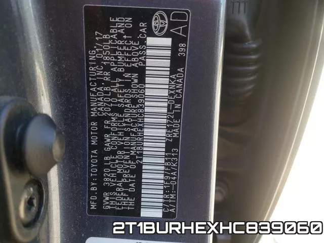 2T1BURHEXHC839060 фото 2