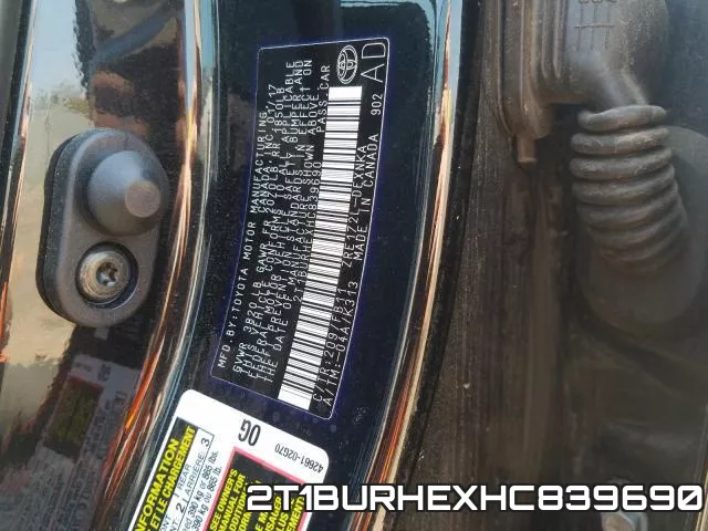 2T1BURHEXHC839690 фото 2