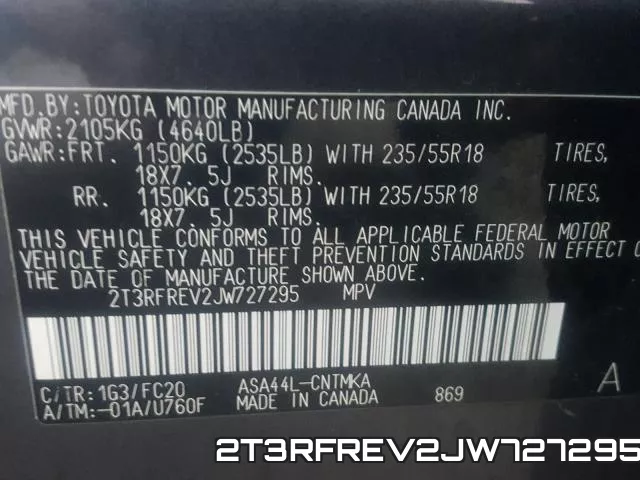 2T3RFREV2JW727295 фото 2