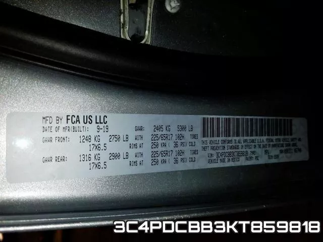 3C4PDCBB3KT859818 фото 2