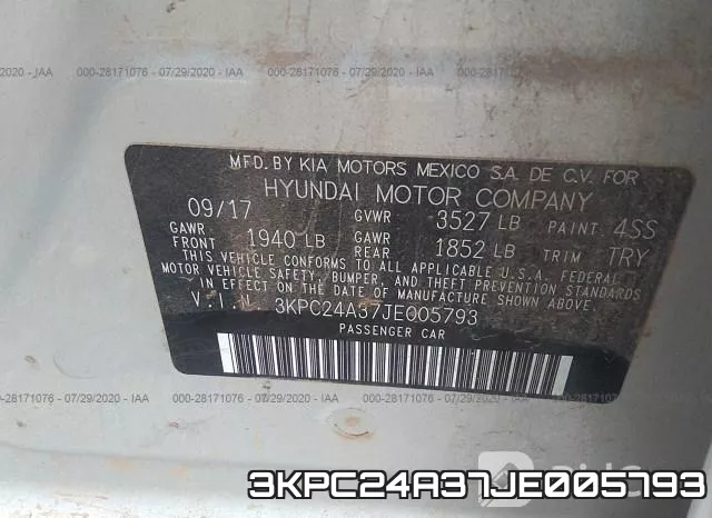 3KPC24A37JE005793 фото 10