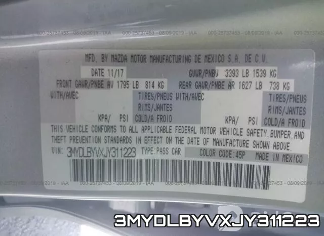 3MYDLBYVXJY311223 фото 9