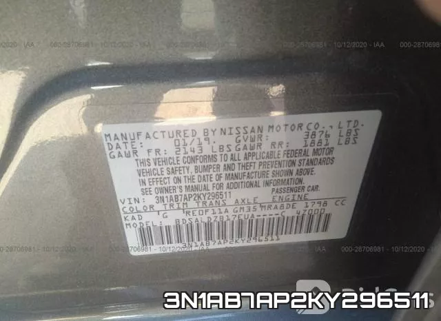 3N1AB7AP2KY296511 фото 10