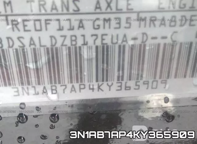 3N1AB7AP4KY365909 фото 10
